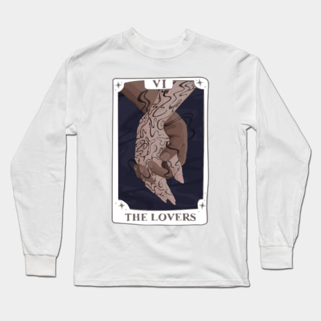 Feyre & Rhysand Tarot Card Long Sleeve T-Shirt by harjotkaursaini